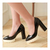 Thick Sole High Heel Thin Shoes Pointed Casual  black - Mega Save Wholesale & Retail - 2