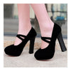 High Thick Heel Shoes Slim Night Club Platform Fluff Women Thin Shoes  black - Mega Save Wholesale & Retail - 2