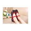 Old Beijing Cloth Shoes Slipsole Small Flower National Style Embroidered Shoes Dance Cloth Shoes Increased within Mom Woman Shoes black - Mega Save Wholesale & Retail - 2