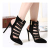 Hollow Rivet Punk Style Pointed Sandals - Mega Save Wholesale & Retail - 3