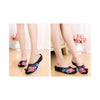Beijing Black Cloth Vintage Embroidered Shoes Online in National Style with Colorful Patterns - Mega Save Wholesale & Retail - 3