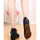 Old Beijing Black Cowhell Embroidered Shoes for Women in Tri Color Ankle Straps - Mega Save Wholesale & Retail - 3
