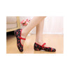 Old Beijing Cloth Shoes Slipsole Small Flower National Style Embroidered Shoes Dance Cloth Shoes Increased within Mom Woman Shoes black - Mega Save Wholesale & Retail - 3