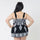 Fat Large Swimsuit Swimwear Bathing Suit Printing Skirt Type  black - Mega Save Wholesale & Retail - 3