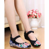 Old Beijing Embroidered Black Shoes for Women in Thick Sole National Style & Floral Design - Mega Save Wholesale & Retail - 3