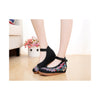 2016 Spring Embroidered High Heels Black Shoes in Round Toe Design & Soft Inner Sweat Absorbent Material - Mega Save Wholesale & Retail