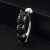 Arc Zircon Navel Ring Buckle   platinum plated black zircon - Mega Save Wholesale & Retail - 2