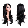 27.5" 70cm Long Wavy Curly Cosplay Fashion Mermaid Fantasy Wig heat resistant  black - Mega Save Wholesale & Retail