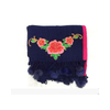Spring Festival's Gift Literary Cashmere National Style Embroidery Scarf Cotton and Linen Autumn Winter New Embroidery Wrap Scarf   black - Mega Save Wholesale & Retail - 1
