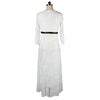 Lace Hollow Full Dress V Neck Frill Dress  white   S - Mega Save Wholesale & Retail - 2