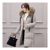 Winter Hooded Middle Long Slim Racoon Down Coat Woman   grey   S - Mega Save Wholesale & Retail - 3