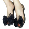 Sandals Peep-toe Bowknot Beach Jelly Shoes Flower  black shoes black bowknot  35 - Mega Save Wholesale & Retail