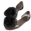 Sandals Peep-toe Bowknot Beach Jelly Shoes Flower   black shoes black flower - Mega Save Wholesale & Retail