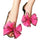 Sandals Peep-toe Bowknot Beach Jelly Shoes Flower  black shoes red bowknot - Mega Save Wholesale & Retail