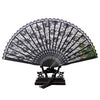 Double-layer Vintage Lace Folding Fan    black bone black surface 23*40cm - Mega Save Wholesale & Retail