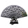 Double-layer Vintage Lace Folding Fan    black bone black surface 23*40cm - Mega Save Wholesale & Retail