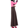 Muslim Motley Loose Long Dress Long Sleeve   rose red   M