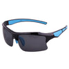 XQ-128 Driving Riding Outdoor Sports Polarized Glasses    black bright blue/polarized grey
