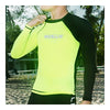 S060 S061 S062 S063 Diving Suit Wetsuit Fishing Surfing   black+fluorescent green    S - Mega Save Wholesale & Retail - 1