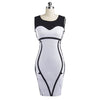 Woman Summer Black White Splicing Sexy Dress   S - Mega Save Wholesale & Retail - 1