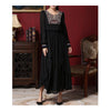 Vintage Temperament Chiffon Long Sleeve Muslim Slit Long Dress   S - Mega Save Wholesale & Retail - 1