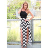 Maxi Wave Braces Skirt Dress Sleeveless Ball Gown Clubwear Long Maxi Split Dress Navy S - Mega Save Wholesale & Retail - 3