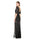 Europe won the  low V back charm eye eyelash lace fringed double high-slit dress skirt dress and manner Black - Mega Save Wholesale & Retail