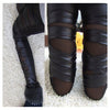 New Women Sexy PU Leather Stretchy Bandage Leggings Skinny Pants Trousers black - Mega Save Wholesale & Retail