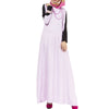 Muslim Long Dress Floor-length Splicing   purple