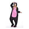 Unisex Adult Pajamas  Cosplay Costume Animal Onesie Sleepwear Suit  Black Pig - Mega Save Wholesale & Retail