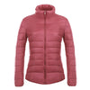 Woman Stand Collar Thin Light Down Coat Slim    pink    S - Mega Save Wholesale & Retail - 1