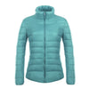 Woman Stand Collar Thin Light Down Coat Slim   baby blue    S - Mega Save Wholesale & Retail - 1