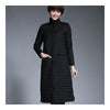 Fashionable Light Thin Down Coat Woman Long   black   S - Mega Save Wholesale & Retail - 1