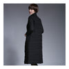 Fashionable Light Thin Down Coat Woman Long   black   S - Mega Save Wholesale & Retail - 4