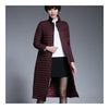 Fashionable Light Thin Down Coat Woman Long   red   S - Mega Save Wholesale & Retail - 2