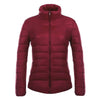 Woman Stand Collar Thin Light Down Coat Slim   wine red    S - Mega Save Wholesale & Retail - 1