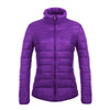 Woman Stand Collar Thin Light Down Coat Slim    purple   S - Mega Save Wholesale & Retail - 1
