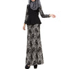 Muslim Lace Suit Malaysian Women Garments Dress   black   M