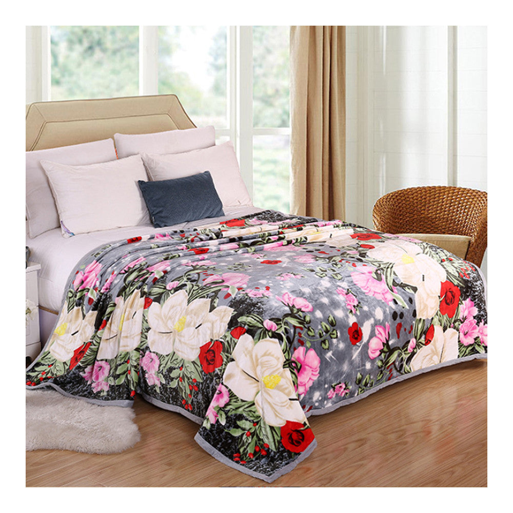 Lotus Pool Moonlight Classical Checks Thick Mink Cashmere Flannel Blanket Throw Gift Child Single Queen   180x200cm - Mega Save Wholesale & Retail - 1