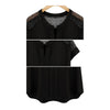 Summer Gauze Short Sleeve Loose T-shirt   black   XL - Mega Save Wholesale & Retail - 2