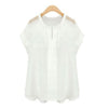 Summer Gauze Short Sleeve Loose T-shirt  white   XL - Mega Save Wholesale & Retail - 1