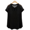 Summer Gauze Short Sleeve Loose T-shirt   black   XL - Mega Save Wholesale & Retail - 1
