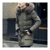 Man Down Coat Thick Long Fur Collar  army green   M - Mega Save Wholesale & Retail - 1