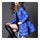 Fake Racoon Fur Collar Slim Long Down Coat   blue   S - Mega Save Wholesale & Retail - 3