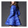 Fake Racoon Fur Collar Slim Long Down Coat   blue   S - Mega Save Wholesale & Retail - 4