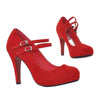 Bridal Wedding Thin Shoes  bright red - Mega Save Wholesale & Retail