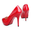 Women Work Shoes Pointed Thin High Heel Night Club  red