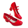 High Heel Double Buckle Women Shoes Plus Size  red - Mega Save Wholesale & Retail