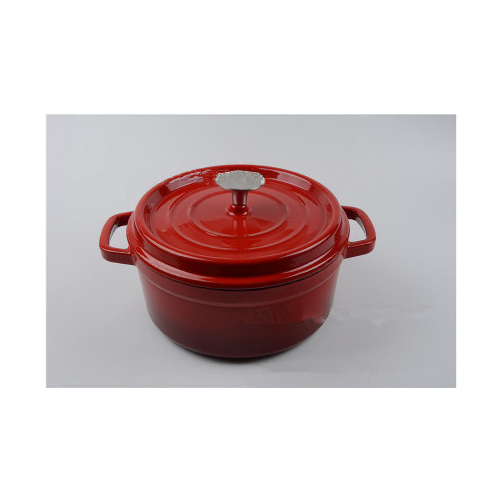 Enamel cast iron pot enamel cast iron pan export of the original single factory direct wholesale custom   Cherry red - Mega Save Wholesale & Retail