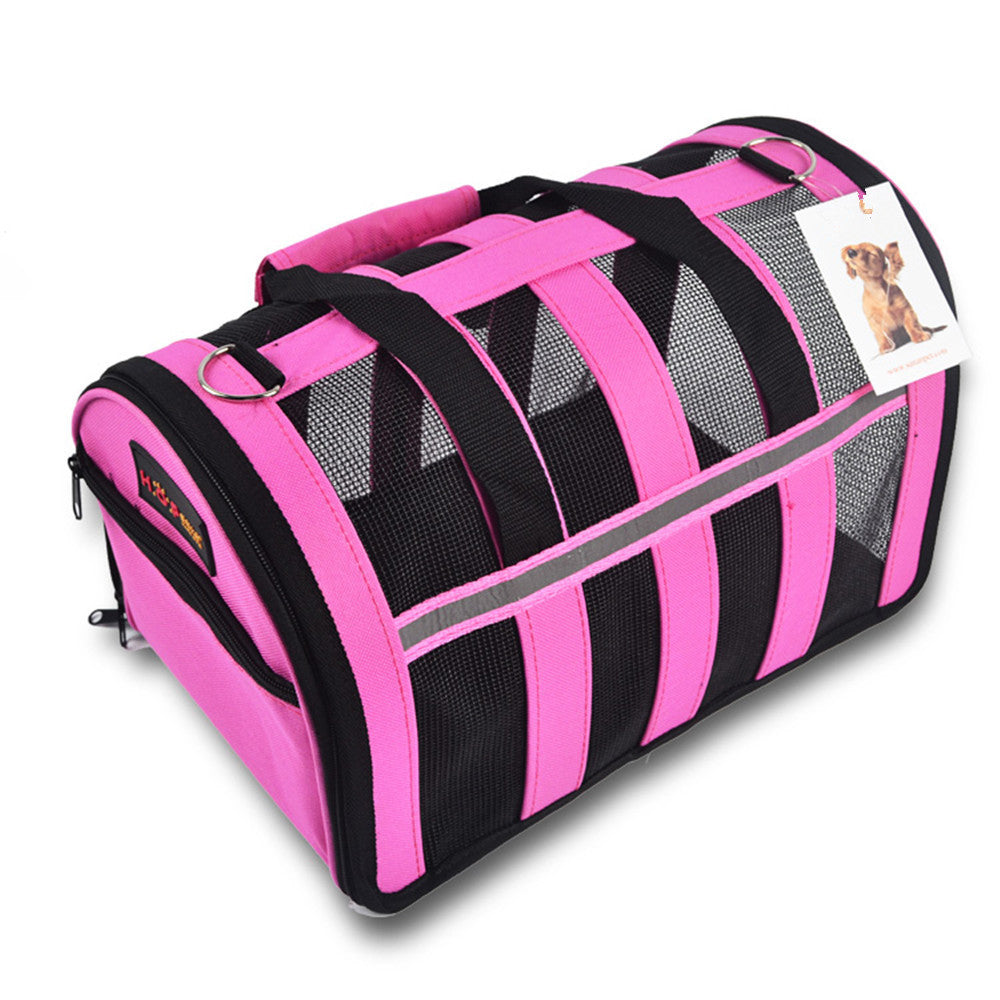 Free shipping pet dog bag cat package bag breathable bag pet dog pack out backpacks handbaskets Goulong cat bags    large  Rose red - Mega Save Wholesale & Retail - 1